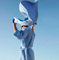 HAY Våfflad badrock, one size, himmelsblå