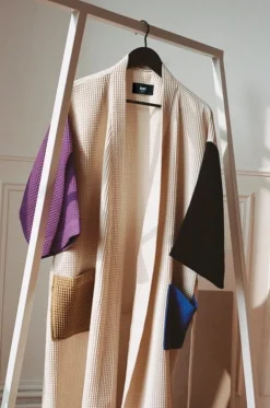 HAY Waffle badrock, one size, flerfärgad kräm