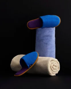 HAY Waffle tofflor, one size, blå multi