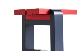 HAY Weekday Duo bänk, 111 x 23 cm, vinröd - stålblå