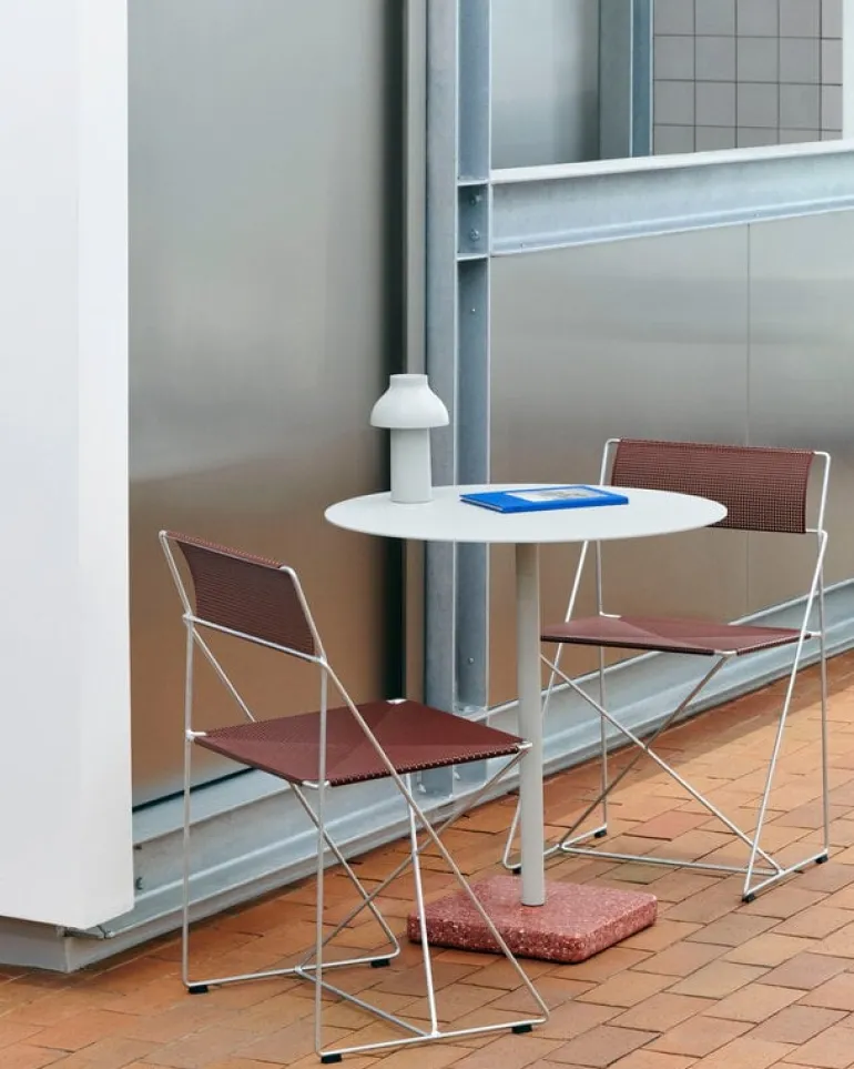 HAY X-Line stol, varmglaserad - järnröd