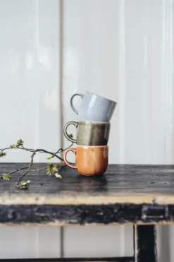 Heirol Svelte kaffekopp och fat, 1,2 dl, oliv