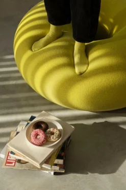 Hem Boa sittpuff, sulfur yellow