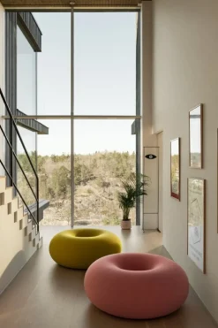 Hem Boa sittpuff, sulfur yellow