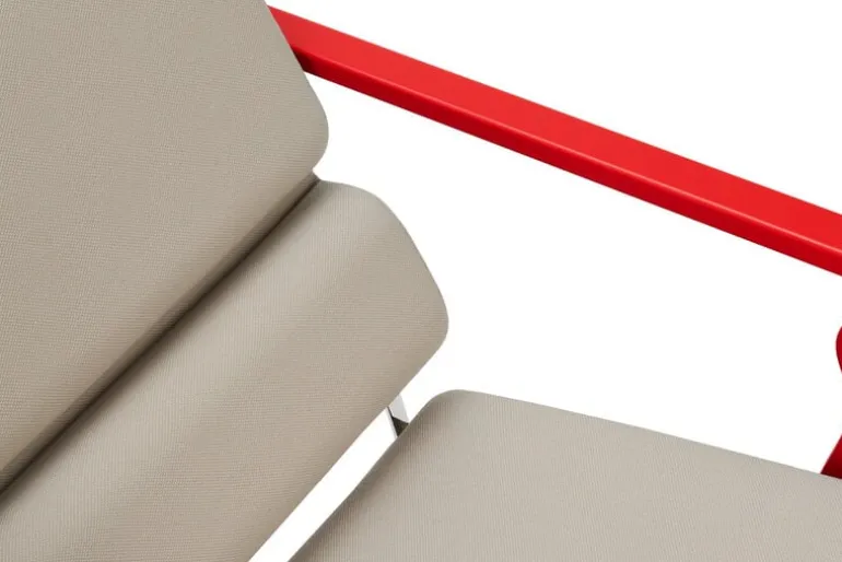 Hem Experiment fåtölj 503, röd - ljusbeige