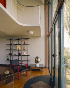 Hem Experiment fåtölj 503, röd - svart läder