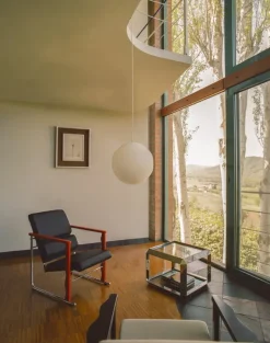 Hem Experiment fåtölj 503, röd - svart läder