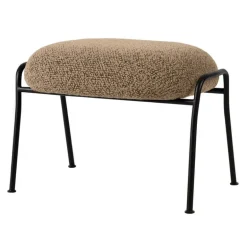 Hem Hai fotpall, sågspån bouclé