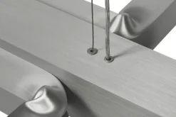 Hem Knuckle Linear ljuskrona, borstat aluminium