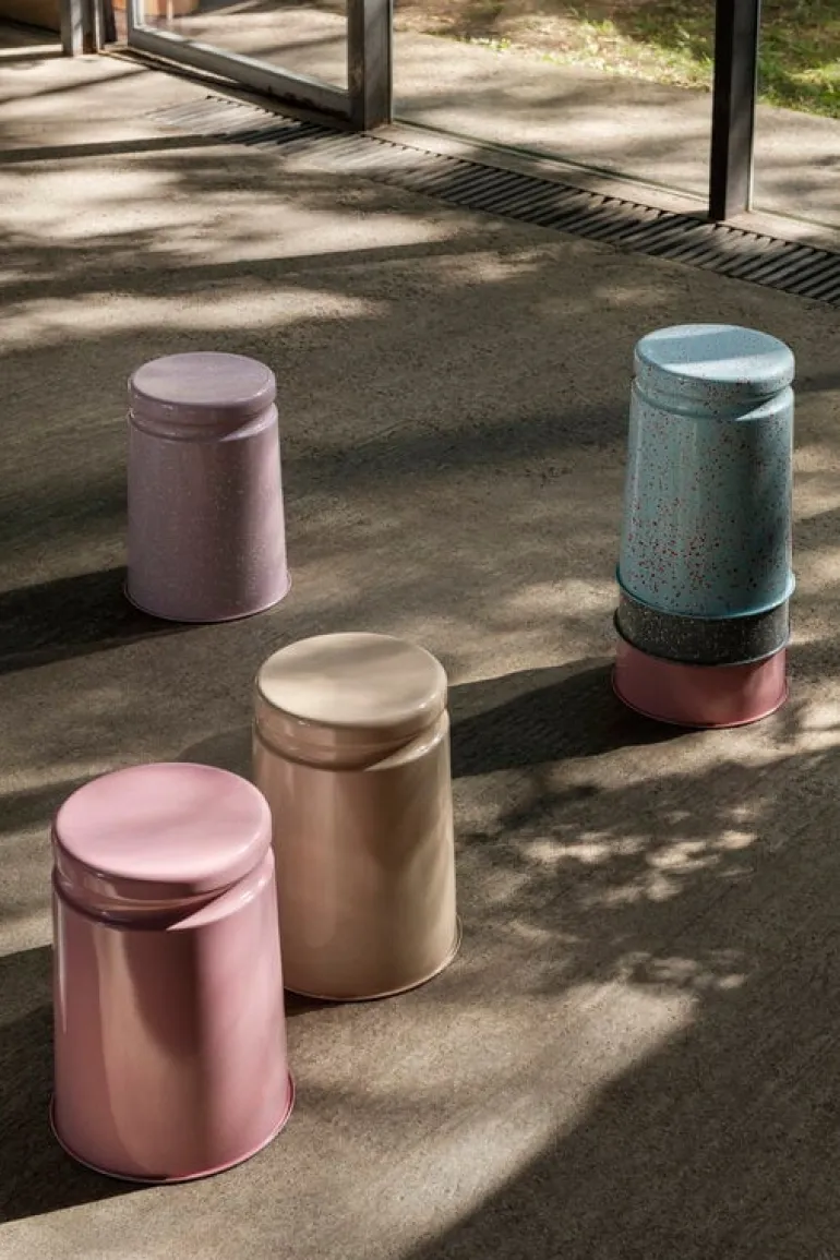 Hem Last pall, grå - lime stänk