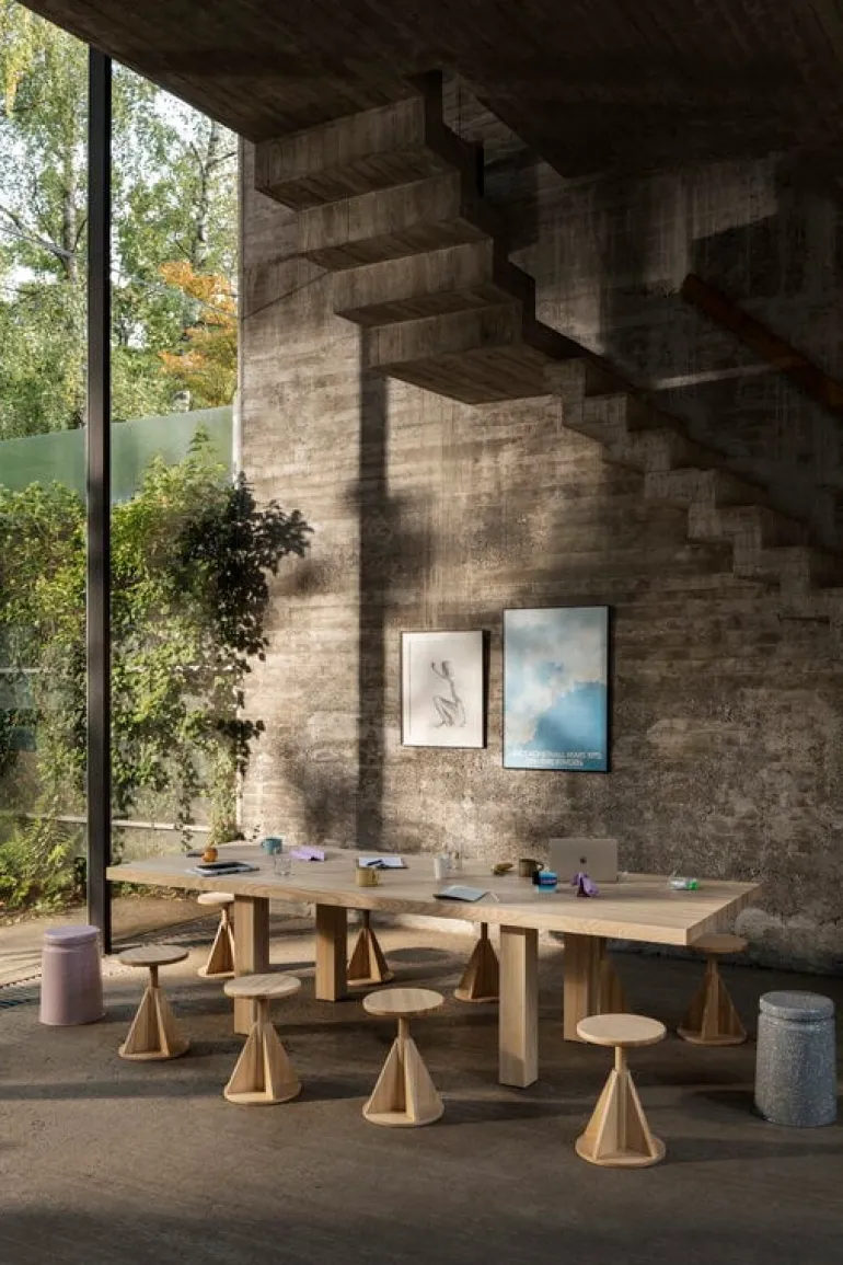 Hem Last pall, grå - lime stänk