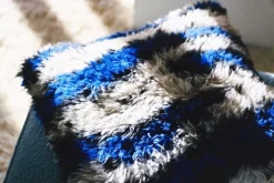 Hem Monster kudde, 50 x 50 cm, ultramarinblå - naturvit