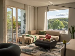 Hem Monster matta, 250 x 350 cm, mörk teal - off white