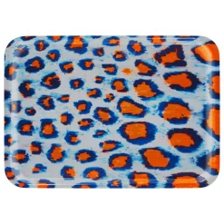 Hem Monster, rektangulär bricka, M, korallvit-ultramarinblå