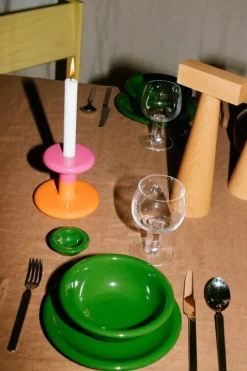 Hem Pesa ljusstake, låg, magenta - orange