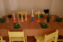 Hem Pesa ljusstake, medium, grön - magenta - honey yellow