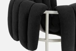 Hem Puffy fåtölj, anthracite - cream stål