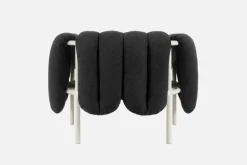 Hem Puffy fåtölj, anthracite - cream stål