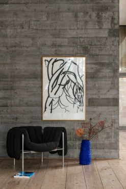 Hem Puffy fåtölj, anthracite - rostfritt stål