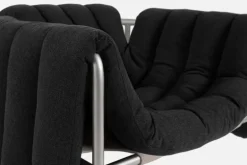 Hem Puffy fåtölj, anthracite - rostfritt stål