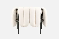 Hem Puffy fåtölj, naturell - gråsvart stål