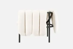 Hem Puffy fåtölj, naturell - gråsvart stål