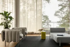 Hem Puffy fåtölj, naturell - gråsvart stål