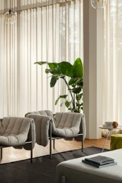 Hem Puffy fåtölj, naturell - rostfritt stål