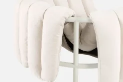 Hem Puffy fåtölj, naturell - cream stål