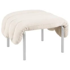 Hem Puffy ottoman, natur - rostfritt stål