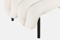 Hem Puffy ottoman, naturlig - svartgrått stål