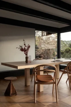 Hem Udon stol, naturell björk - cognacsfärgat läder