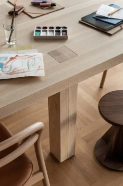 Hem Udon stol, naturell björk - cognacsfärgat läder