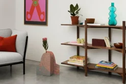 Hem Zig Zag låg hylla, valnöt