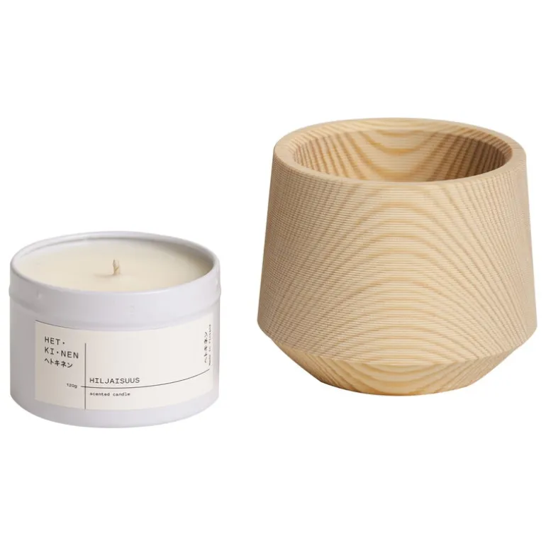 Hetkinen Pine doftljus i ljushållare, set, Hiljaisuus