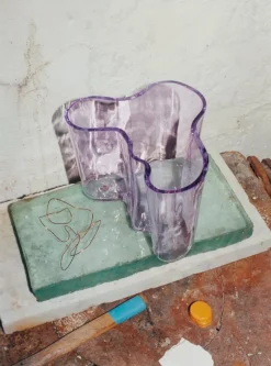Iittala Aalto vas, 140 mm, ljuslila