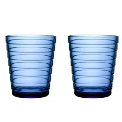 Iittala Aino Aalto glas 22 cl, 2-pack, ultramarinblå