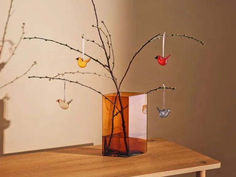 Iittala Miniglasfågel, 3 st, röd