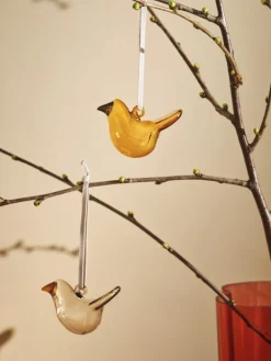 Iittala Miniglasfågel, 3 st, blandade färger