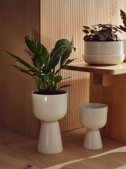 Iittala Nappula blomkruka med fat, 240 x 130 mm, vit
