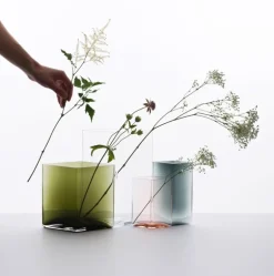 Iittala Ruutu vas, 205 x 180 mm, grön