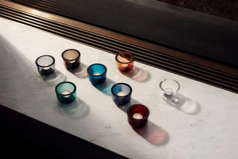 Iittala Valkea ljuslykta, grå