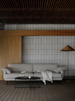 Interface Bebé soffa, 226 cm, grå Muru 470 - svart metall