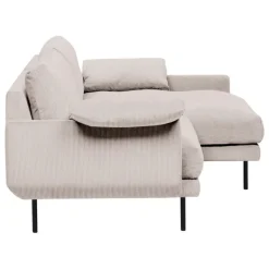 Interface Bebé soffa m/ chaise longue, höger, beige Jagger 3 - svart metal