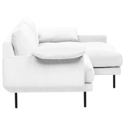 Interface Bebé soffa m/ chaise longue, höger, vit Jagger 1 - svart metall