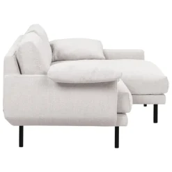 Interface Bebé soffa m/ chaise longue, höger, beige Muru 472 - svart metal