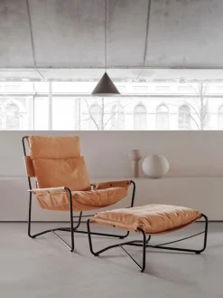 Interface Bug fåtölj, hög, pelle cognac Dunes