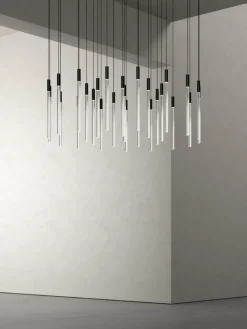 Karakter Plexi pendellampa, 55 cm, svart