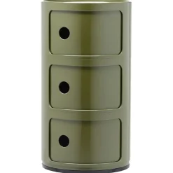 Kartell Componibili förvaringsmöbel, 3 fack, grön