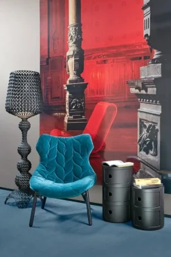 Kartell Componibili Recycled förvaringsmöbel, 3 moduler, mattsvart